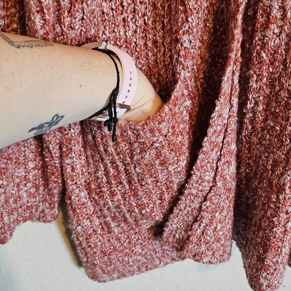 BB Dakota Steve Madden Odetta Open Pocket Cardigan Rust Women's Medium Fall - Picture 3 of 10